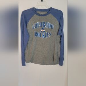 Vintage Mens Colorado Rockies NHL Long Sleeve Tee, XL
